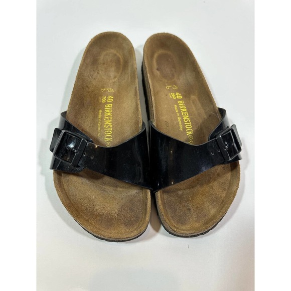 Birkenstock Madrid Unisex Sandals Slides Black Strap Buckle Women's Size 9 M7 L9 - Picture 5 of 13
